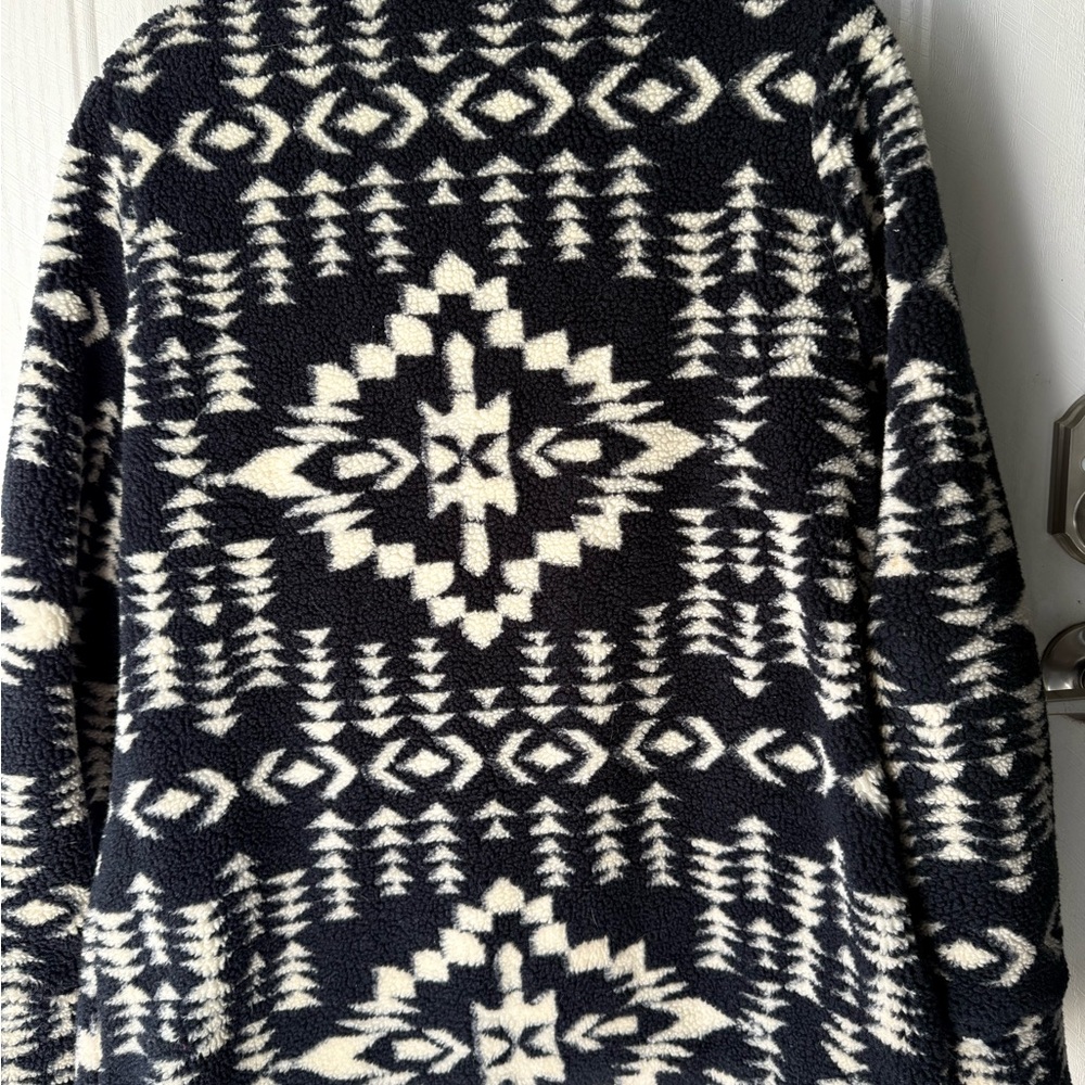 Women's Navy and White Patterned Pendleton Jacket - image 7